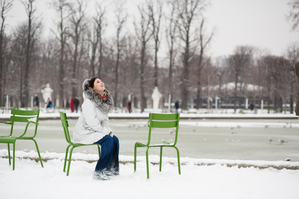 Snowy day in Paris