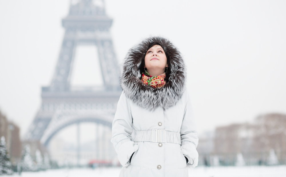 Snowy day in Paris