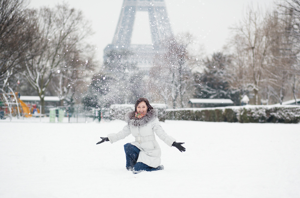 Snowy day in Paris