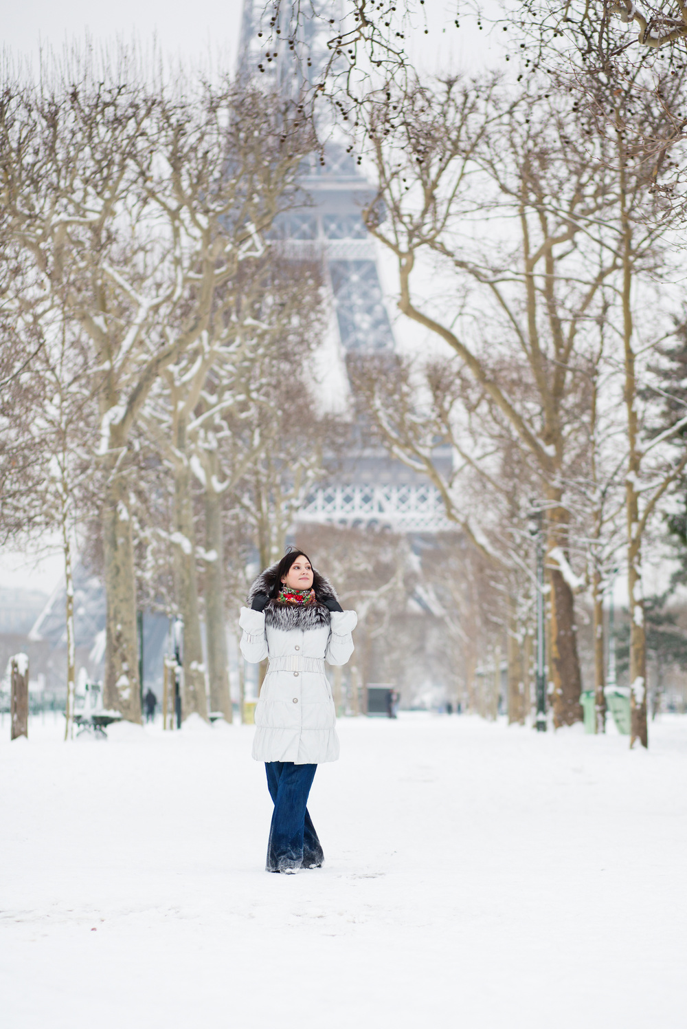 Snowy day in Paris