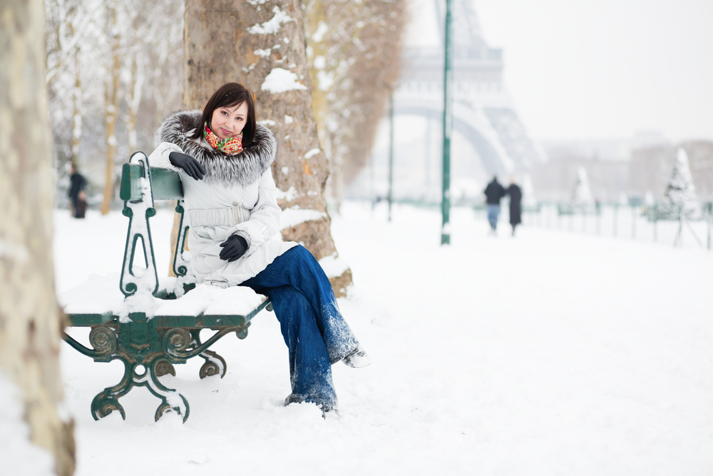 Snowy day in Paris