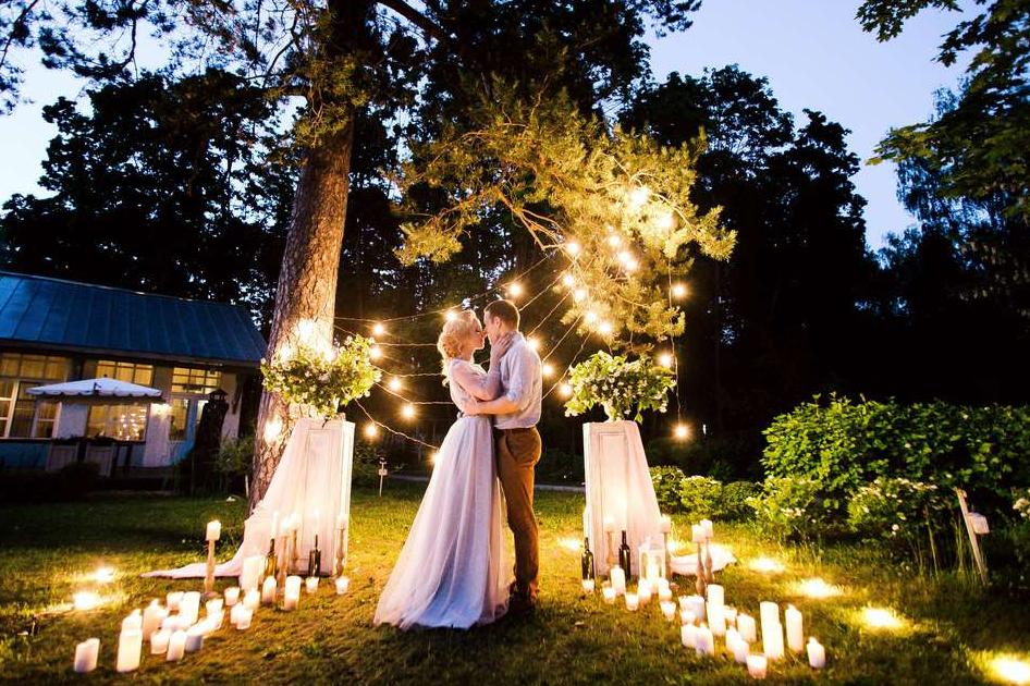 Декор свечей на свадьбу своими руками