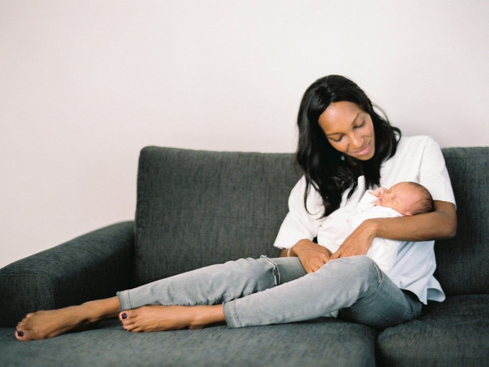 Lifestyle newborn session with little David