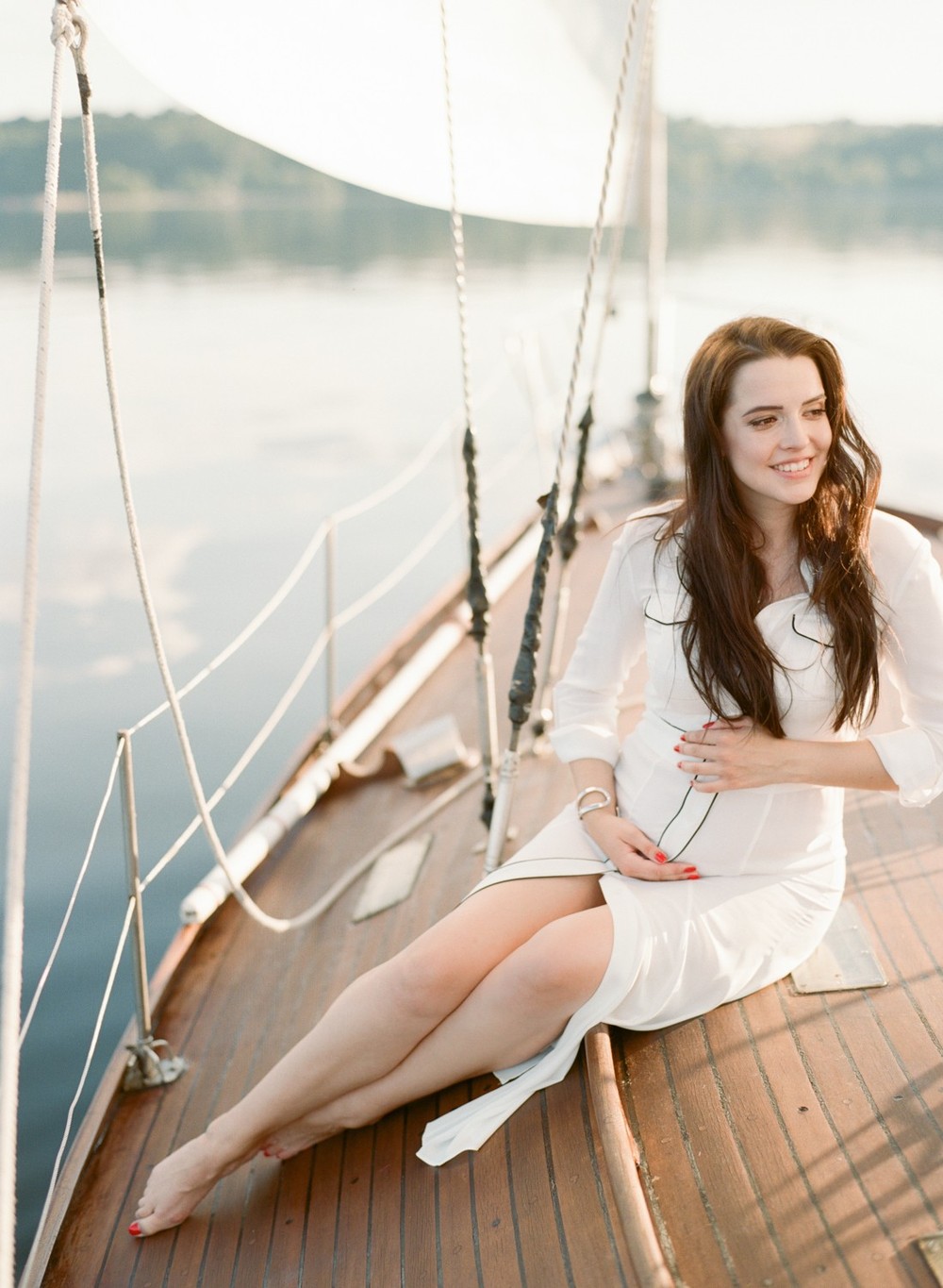 Yacht pregnancy photoshoot. Yana&Dima