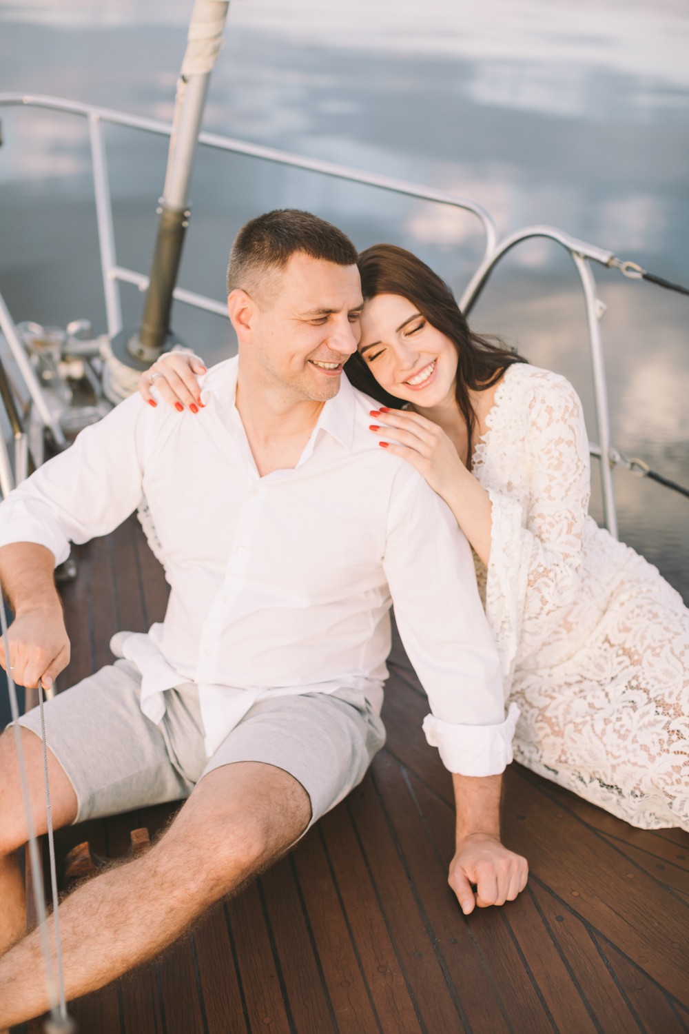 Yacht pregnancy photoshoot. Yana&Dima