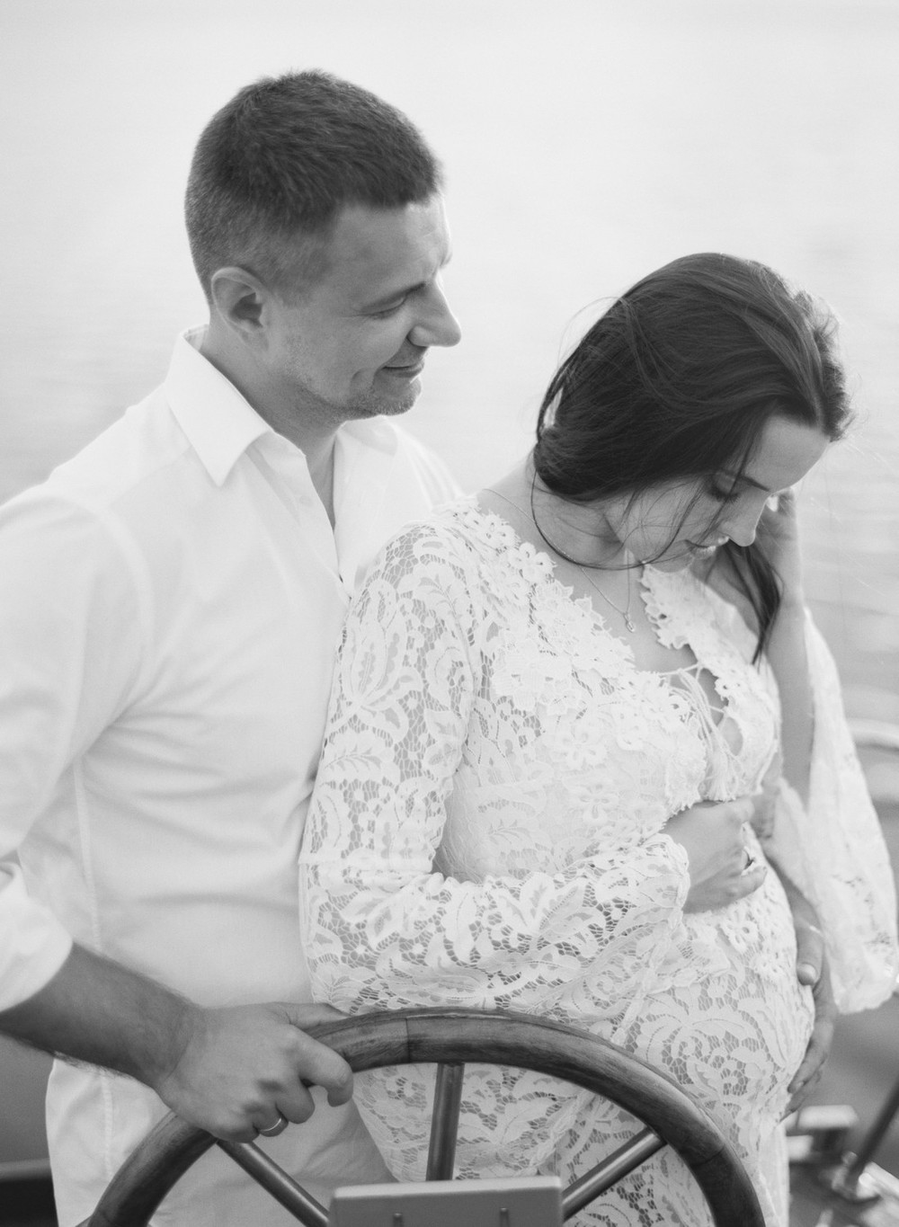 Yacht pregnancy photoshoot. Yana&Dima