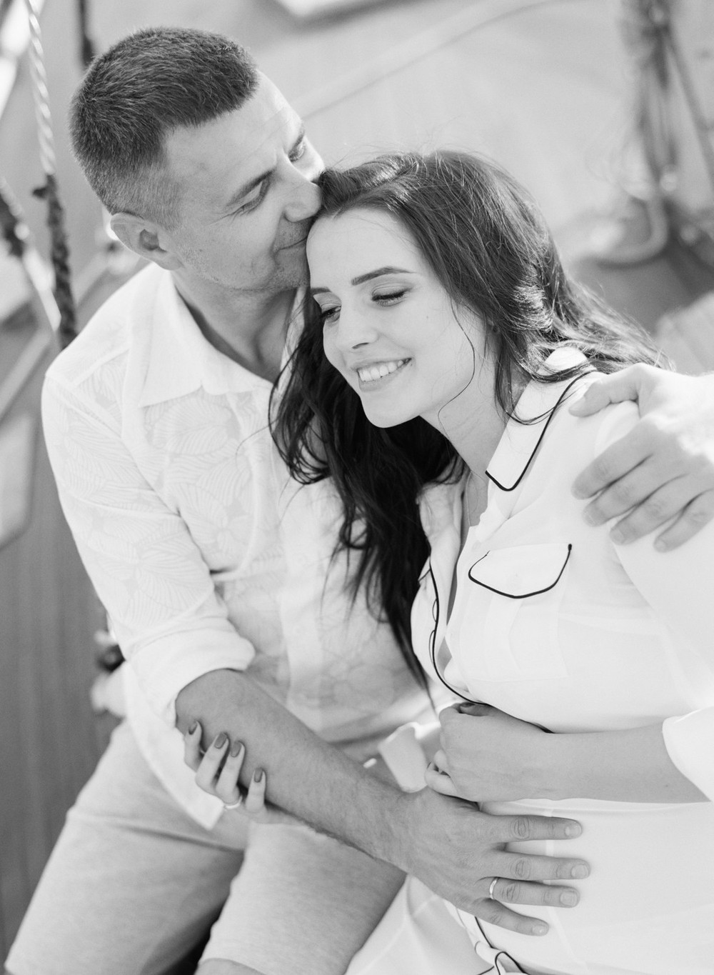 Yacht pregnancy photoshoot. Yana&Dima