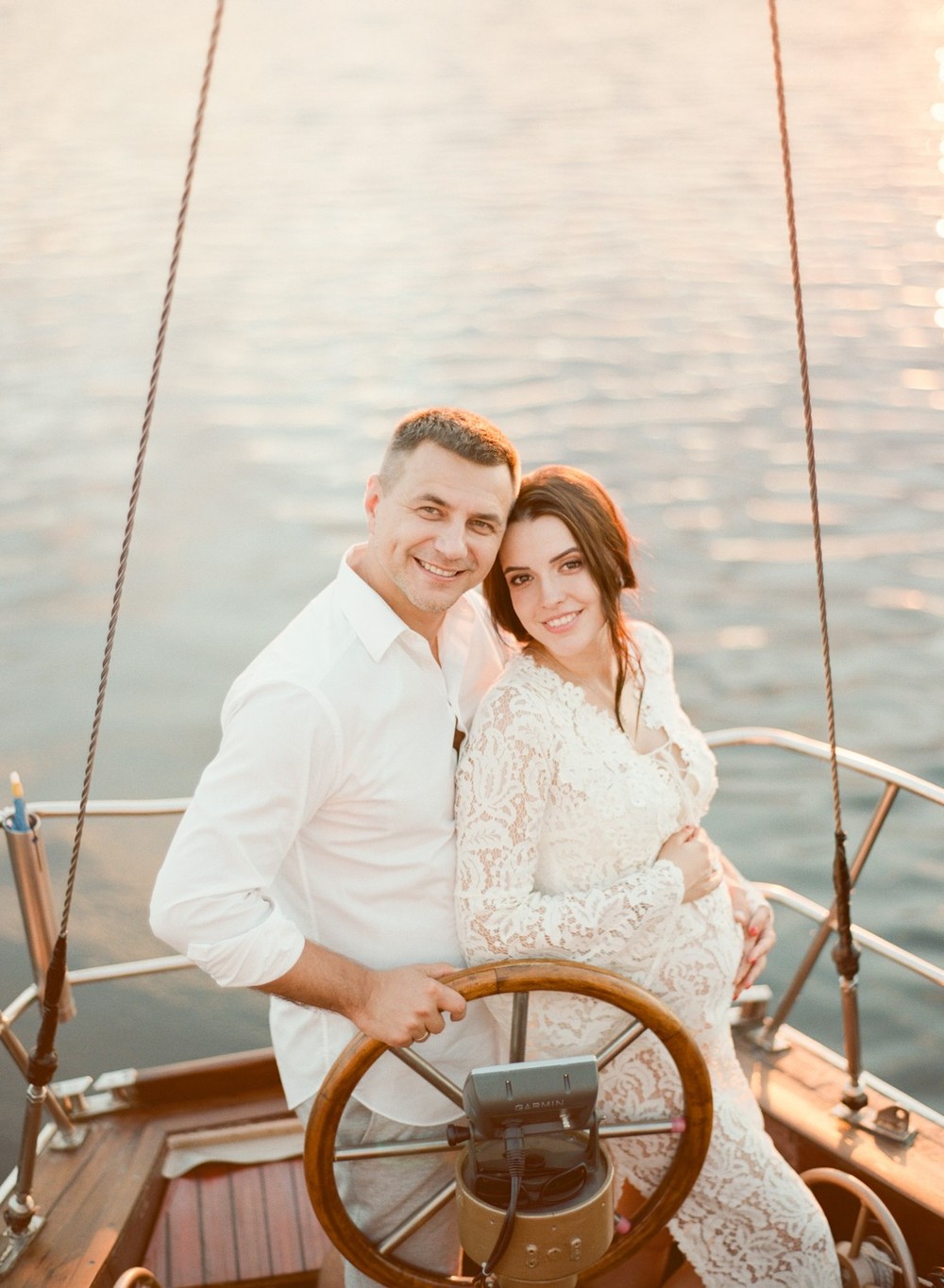 Yacht pregnancy photoshoot. Yana&Dima