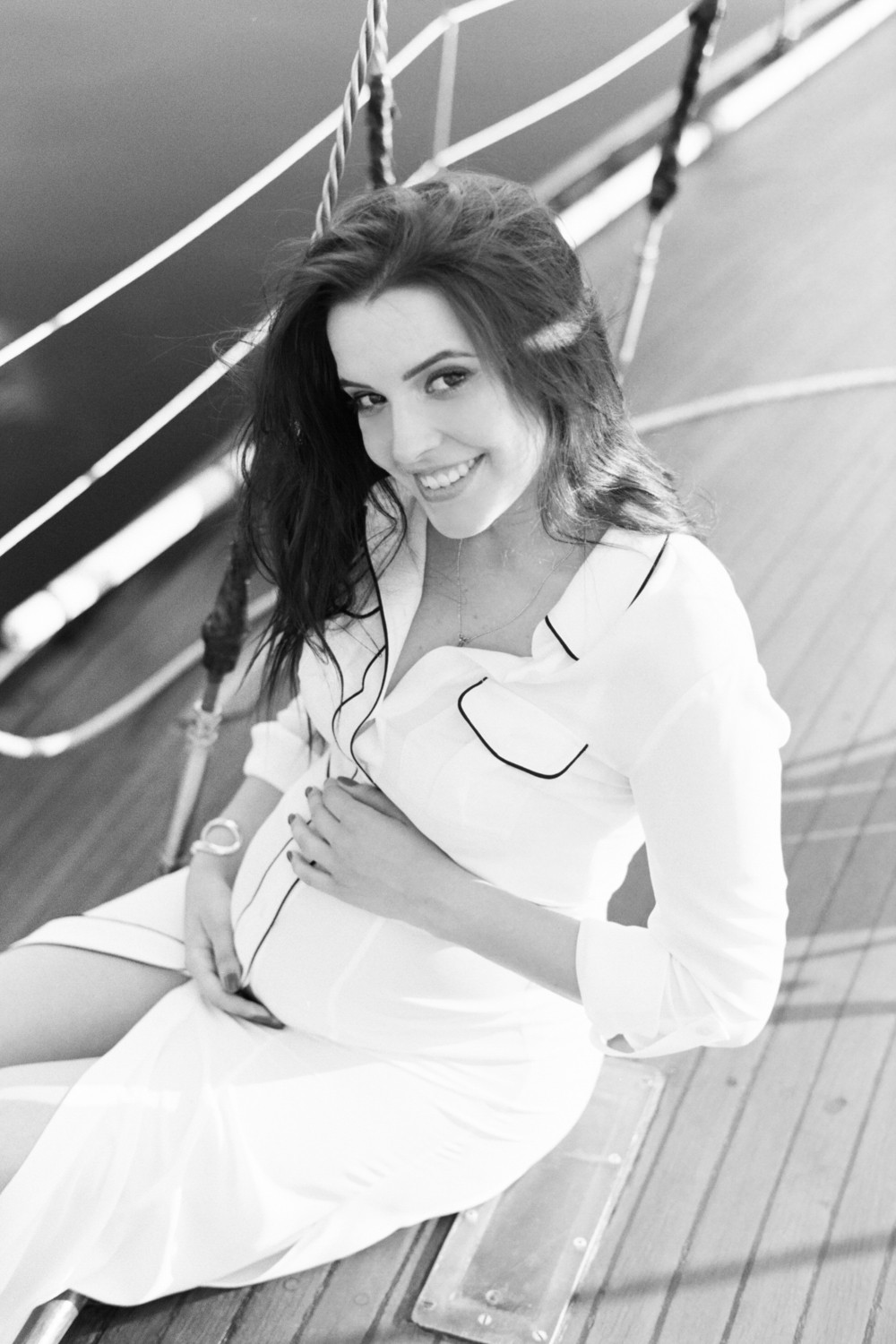 Yacht pregnancy photoshoot. Yana&Dima