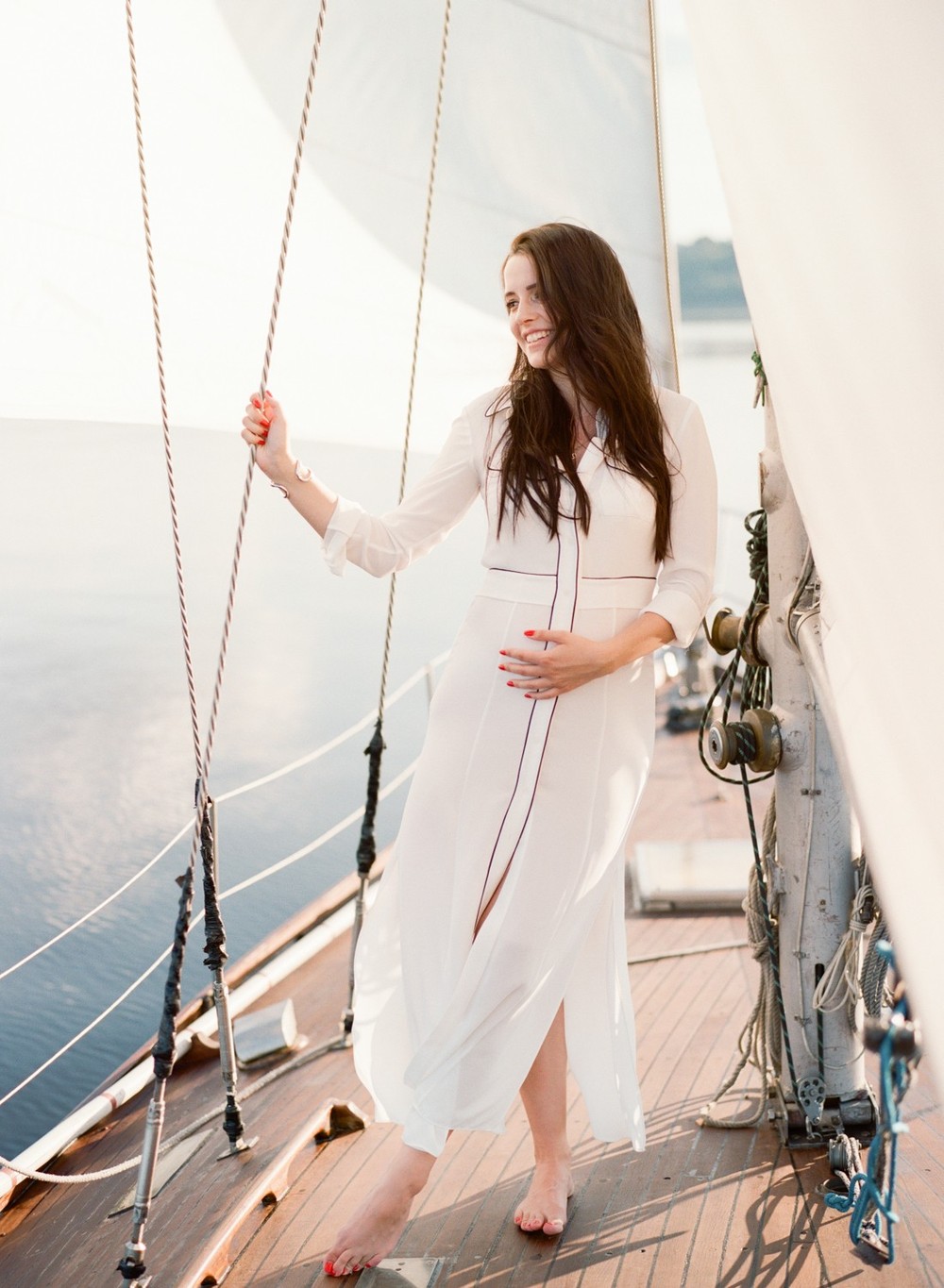 Yacht pregnancy photoshoot. Yana&Dima