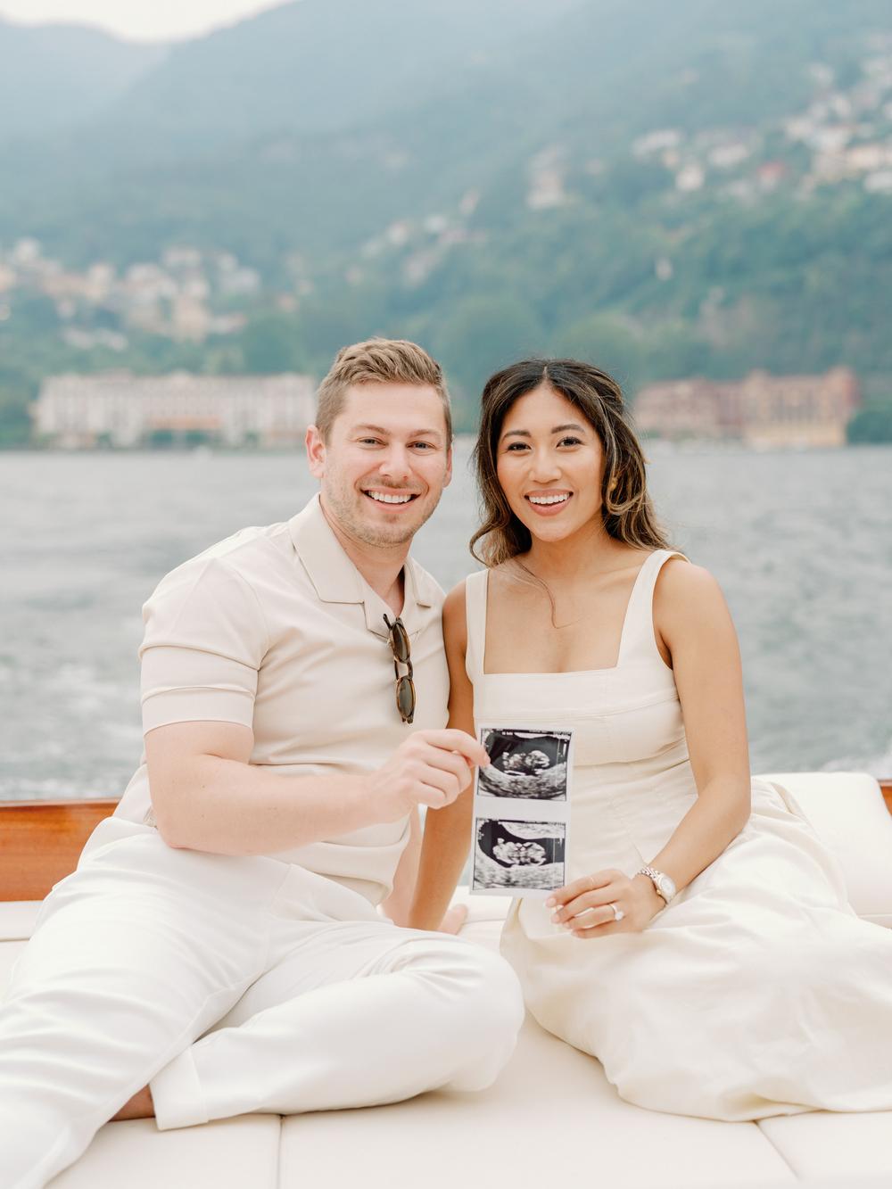 Gender reveal at Villa D'Este, Lake Como