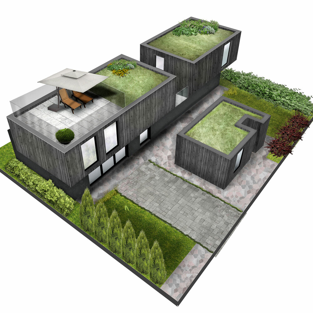 Architectural sketch visualization for architects, designers and developers – detailed concept illustration #17