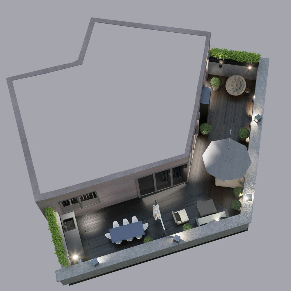 Architectural sketch visualization for architects, designers and developers – detailed concept illustration #16