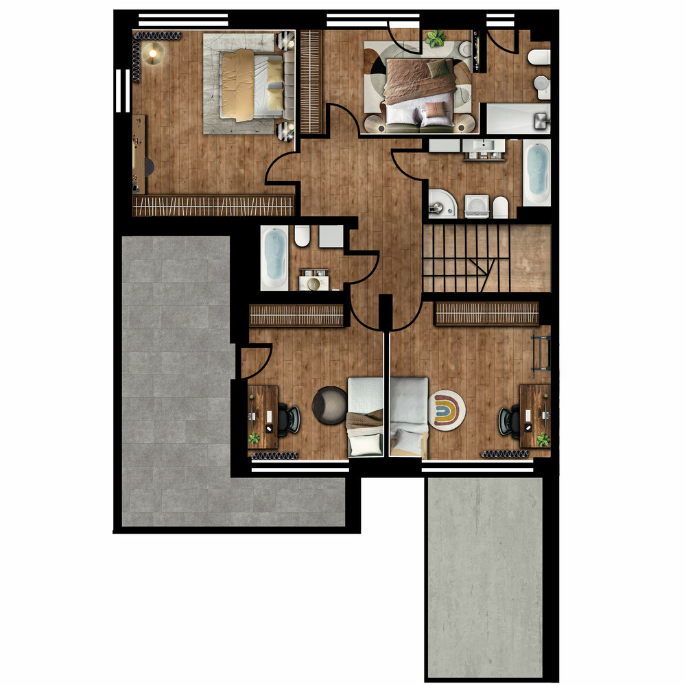 Architectural sketch visualization for architects, designers and developers – detailed concept illustration #6