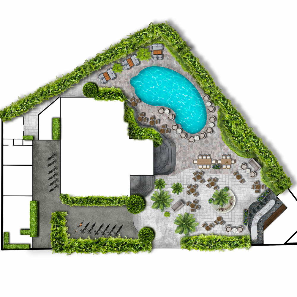 Architectural sketch visualization for architects, designers and developers – detailed concept illustration #7