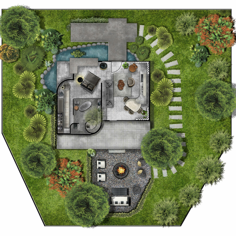 Architectural sketch visualization for architects, designers and developers – detailed concept illustration #4