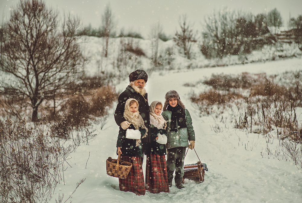 Детская фотосессия - Деревенская история