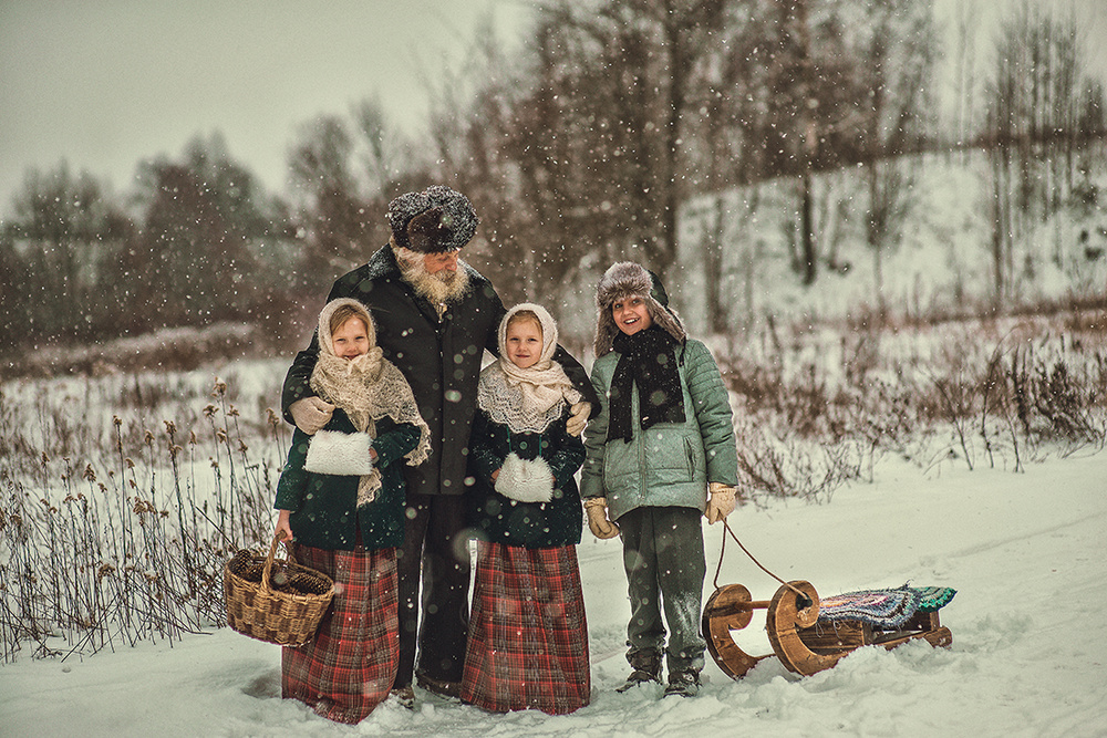 Детская фотосессия - Деревенская история