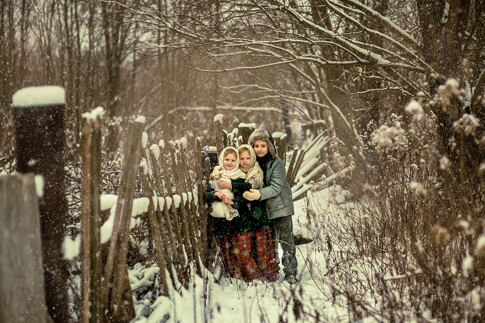 Детская фотосессия - Деревенская история