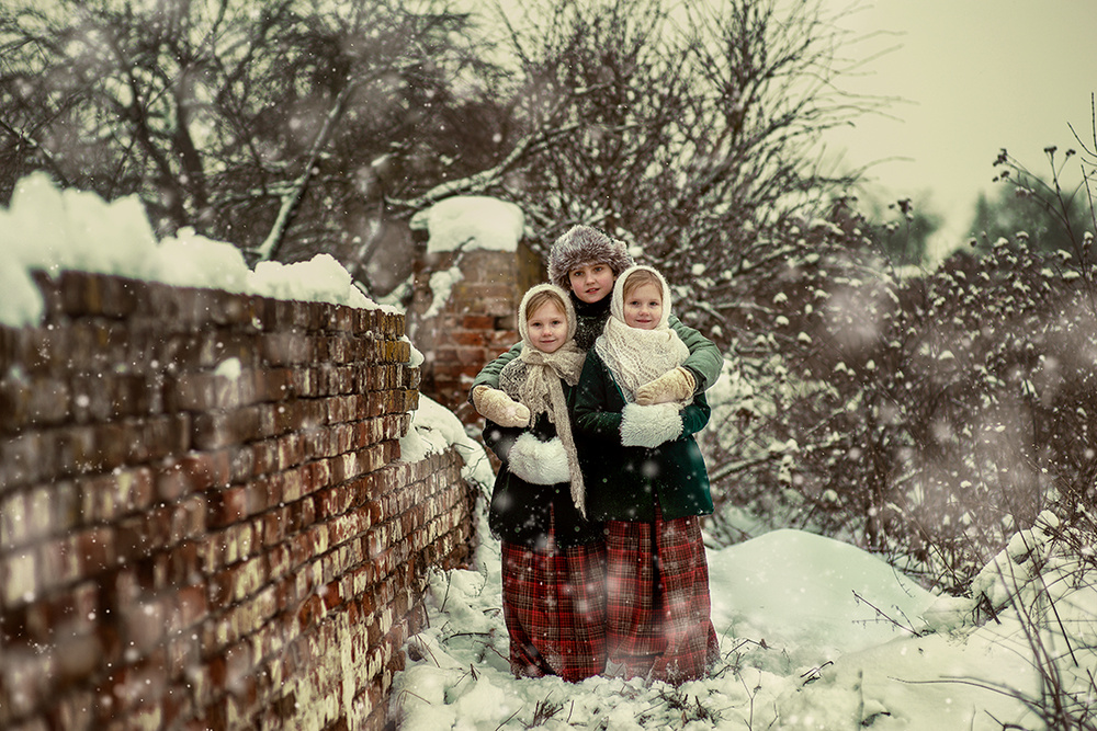 Детская фотосессия - Деревенская история