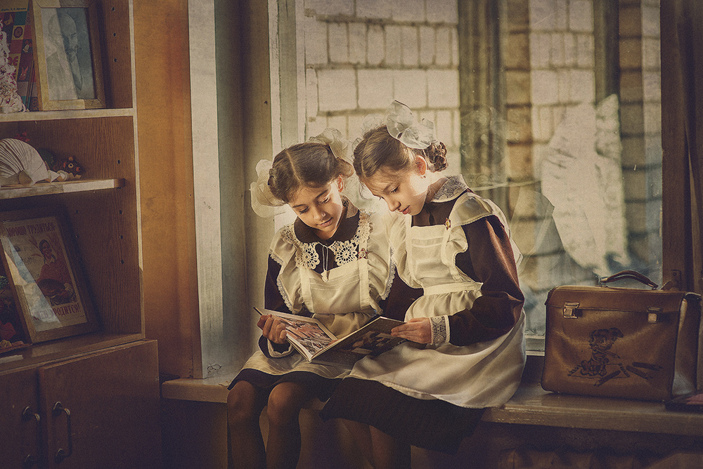Детская фотосессия - Школьницы