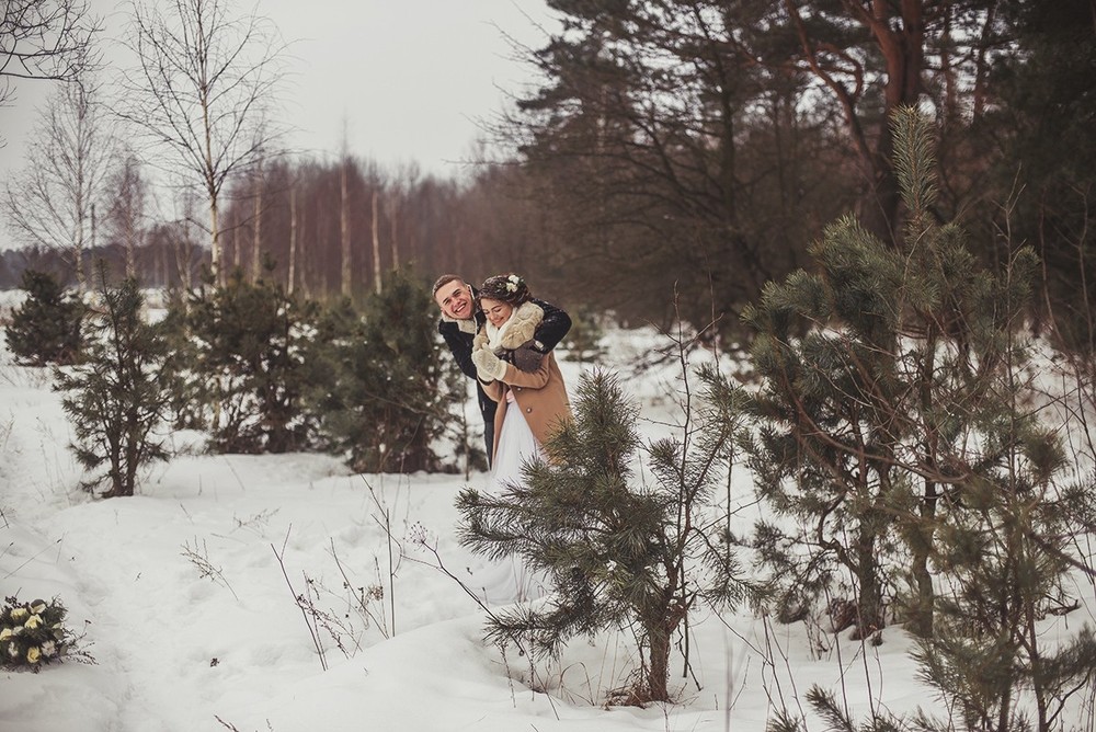 Свадебная фотосъемка и лав стори - Артур и Юлия, зимняя сказка