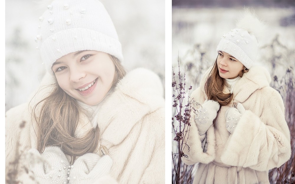 Детская фотосессия - Зима, Лера