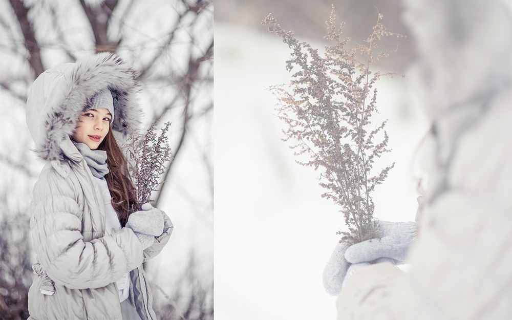 Детская фотосессия - Зима, Лера