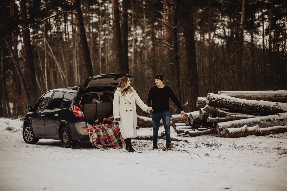 Свадебная фотосъемка и лав стори - Снежная lovestory