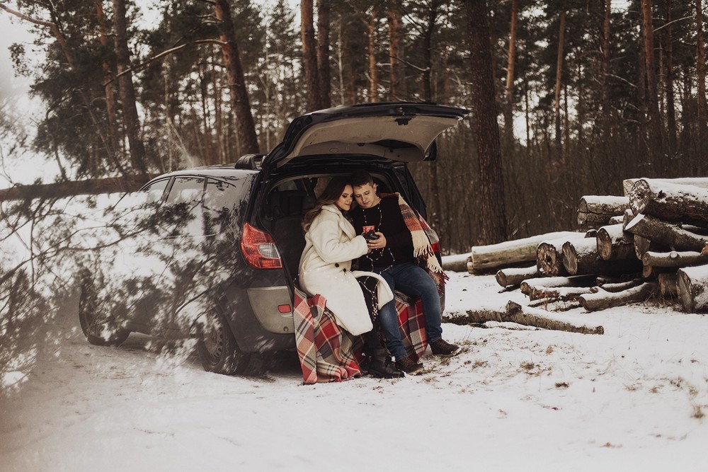 Свадебная фотосъемка и лав стори - Снежная lovestory