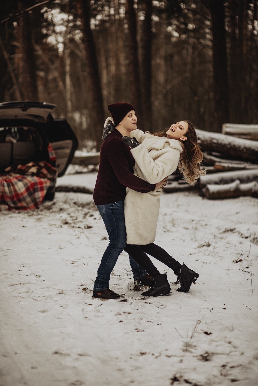 Свадебная фотосъемка и лав стори - Снежная lovestory