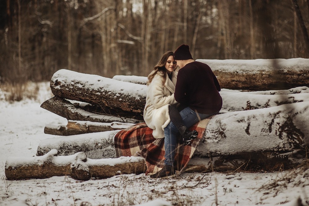 Свадебная фотосъемка и лав стори - Снежная lovestory