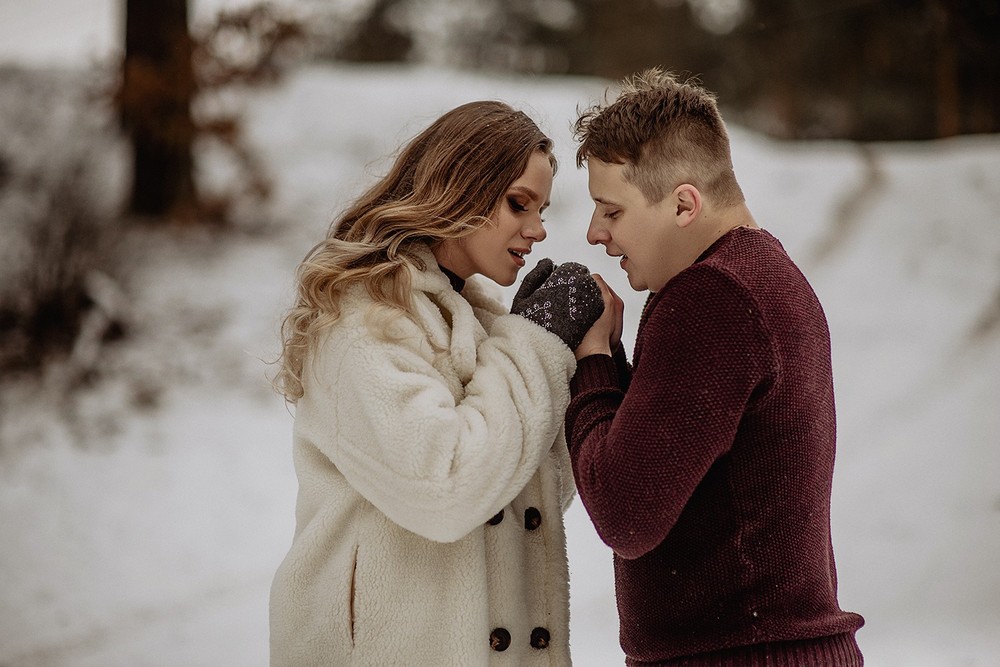 Свадебная фотосъемка и лав стори - Снежная lovestory