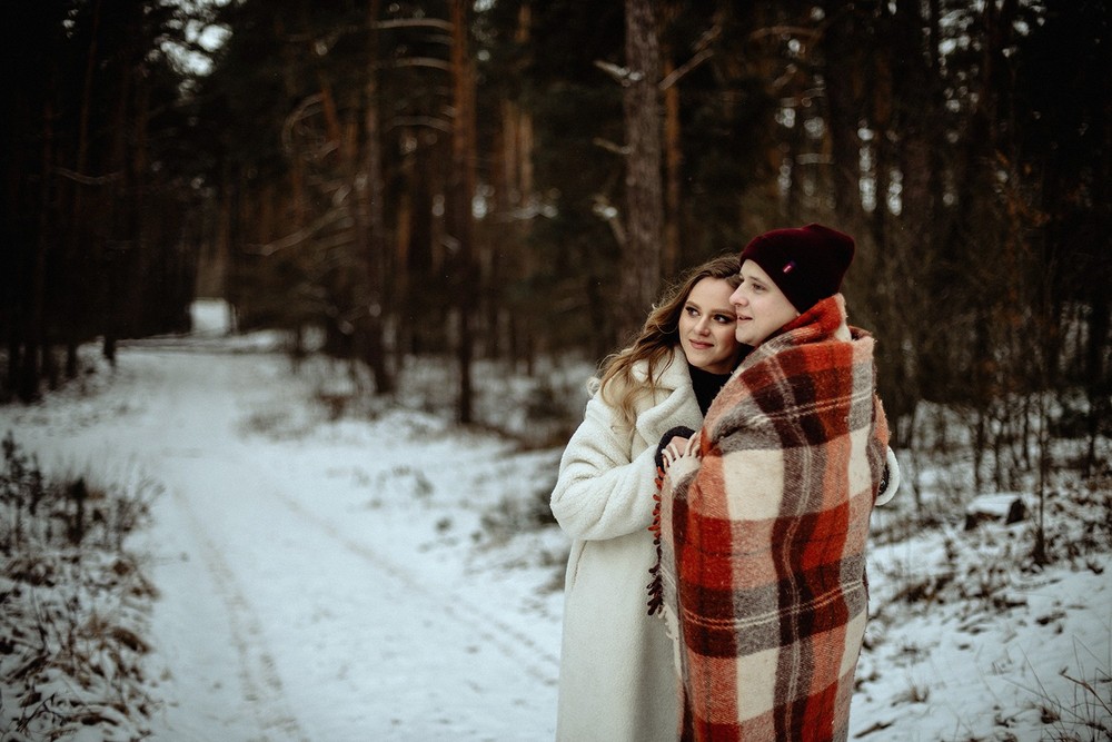 Свадебная фотосъемка и лав стори - Снежная lovestory