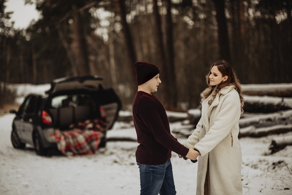 Свадебная фотосъемка и лав стори - Снежная lovestory