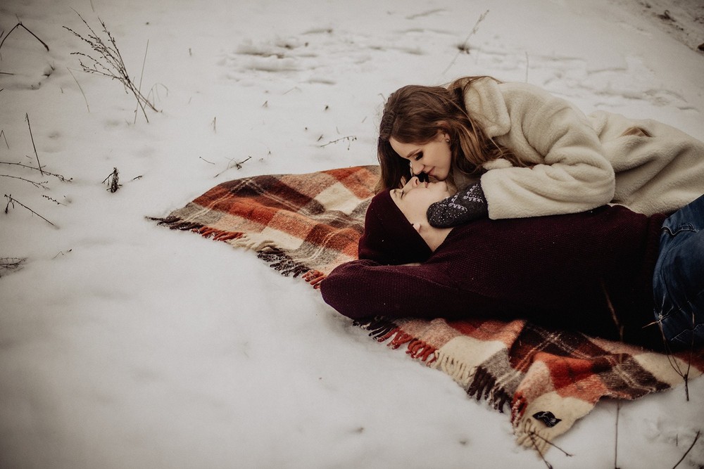 Свадебная фотосъемка и лав стори - Снежная lovestory