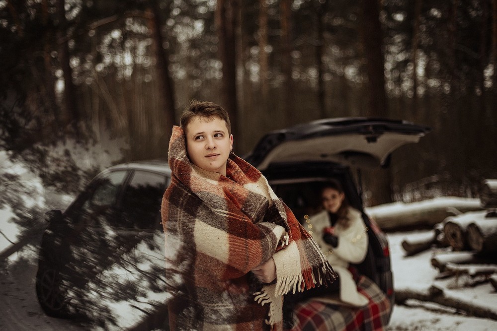 Свадебная фотосъемка и лав стори - Снежная lovestory