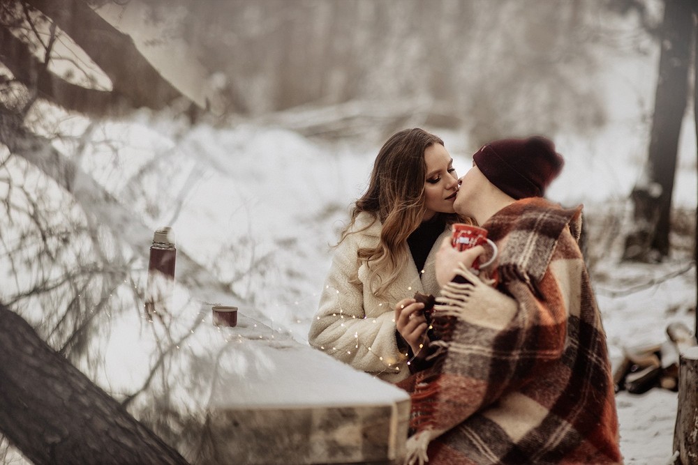 Свадебная фотосъемка и лав стори - Снежная lovestory