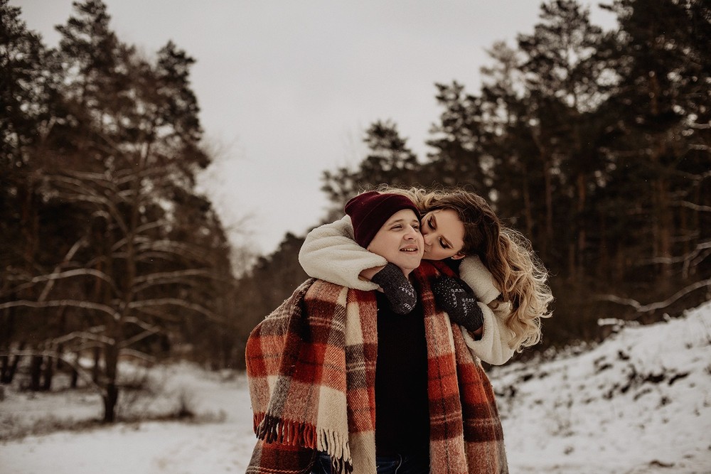 Свадебная фотосъемка и лав стори - Снежная lovestory