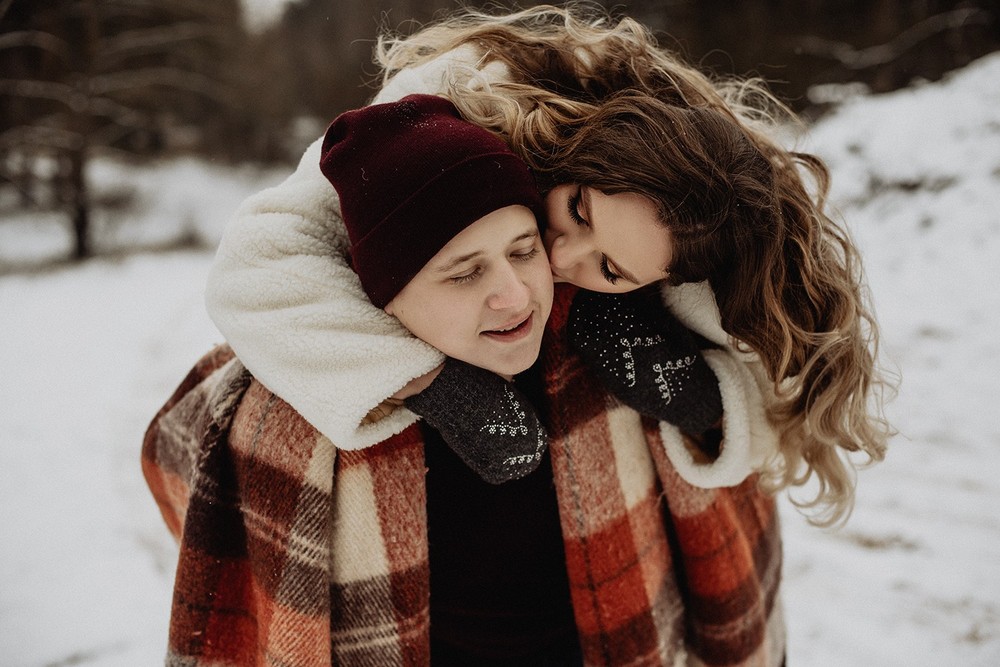 Свадебная фотосъемка и лав стори - Снежная lovestory