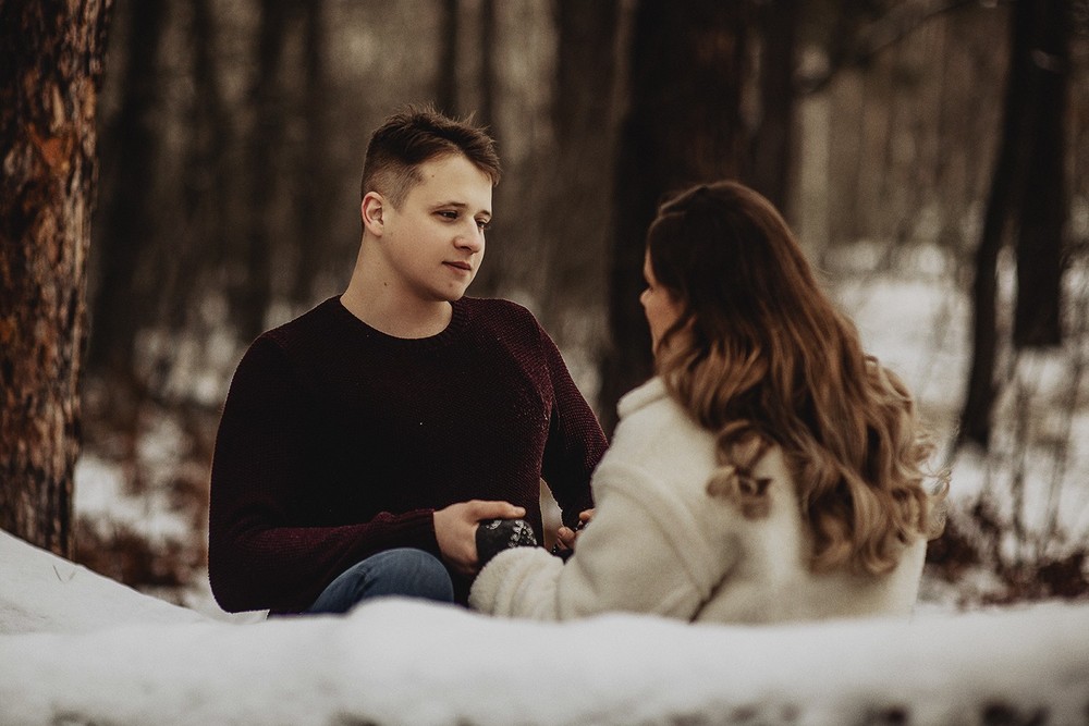 Свадебная фотосъемка и лав стори - Снежная lovestory