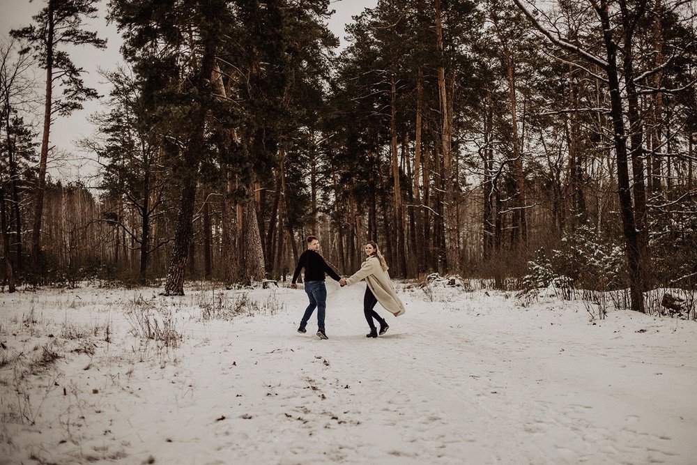 Свадебная фотосъемка и лав стори - Снежная lovestory