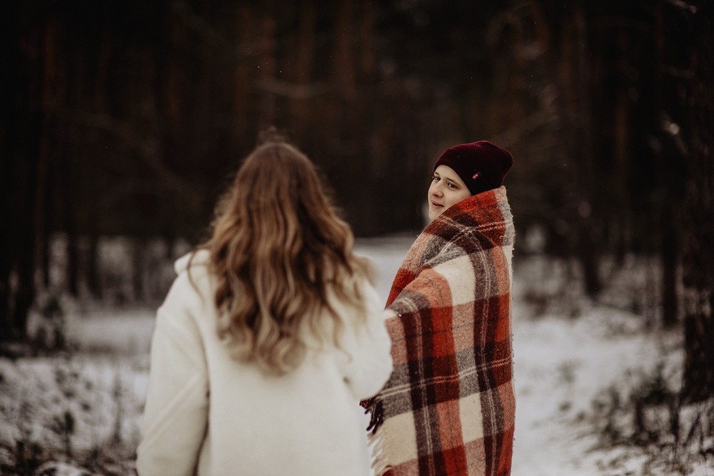 Свадебная фотосъемка и лав стори - Снежная lovestory