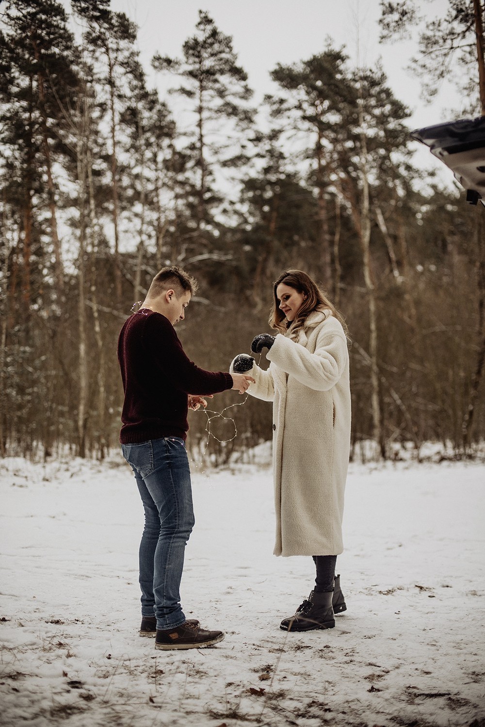 Свадебная фотосъемка и лав стори - Снежная lovestory