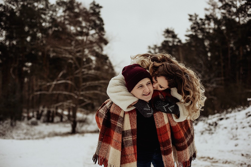 Свадебная фотосъемка и лав стори - Снежная lovestory