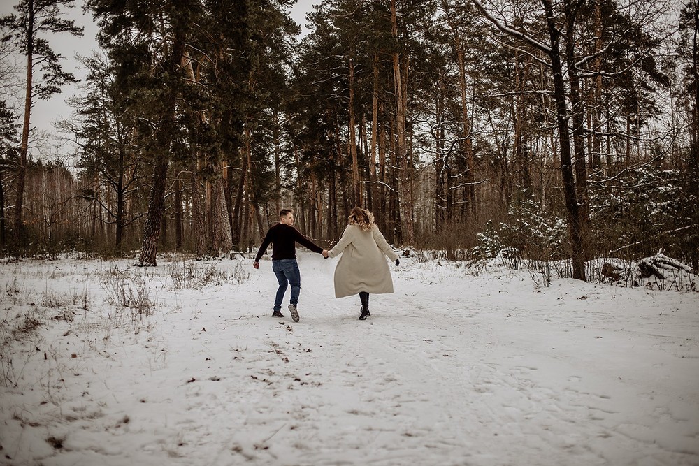 Свадебная фотосъемка и лав стори - Снежная lovestory