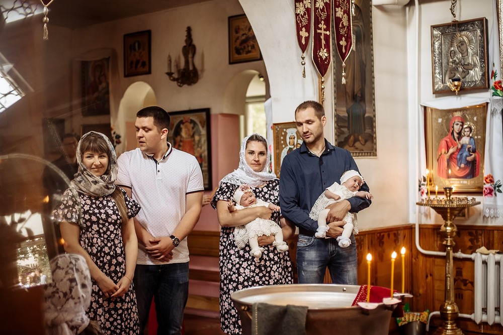 Фотосъемка крещения - Крещение двойни