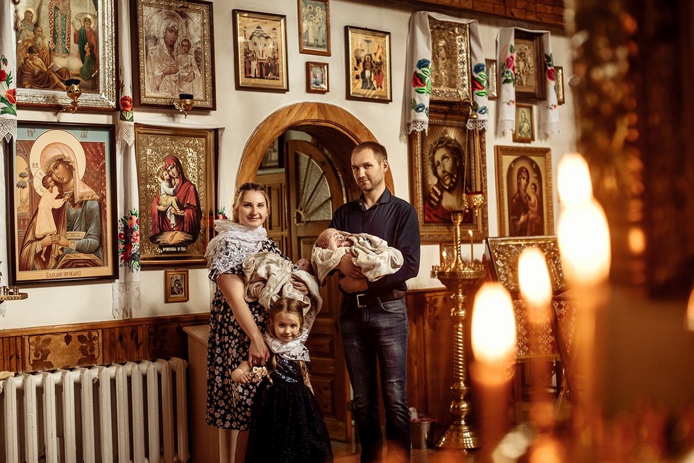 Фотосъемка крещения - Крещение двойни