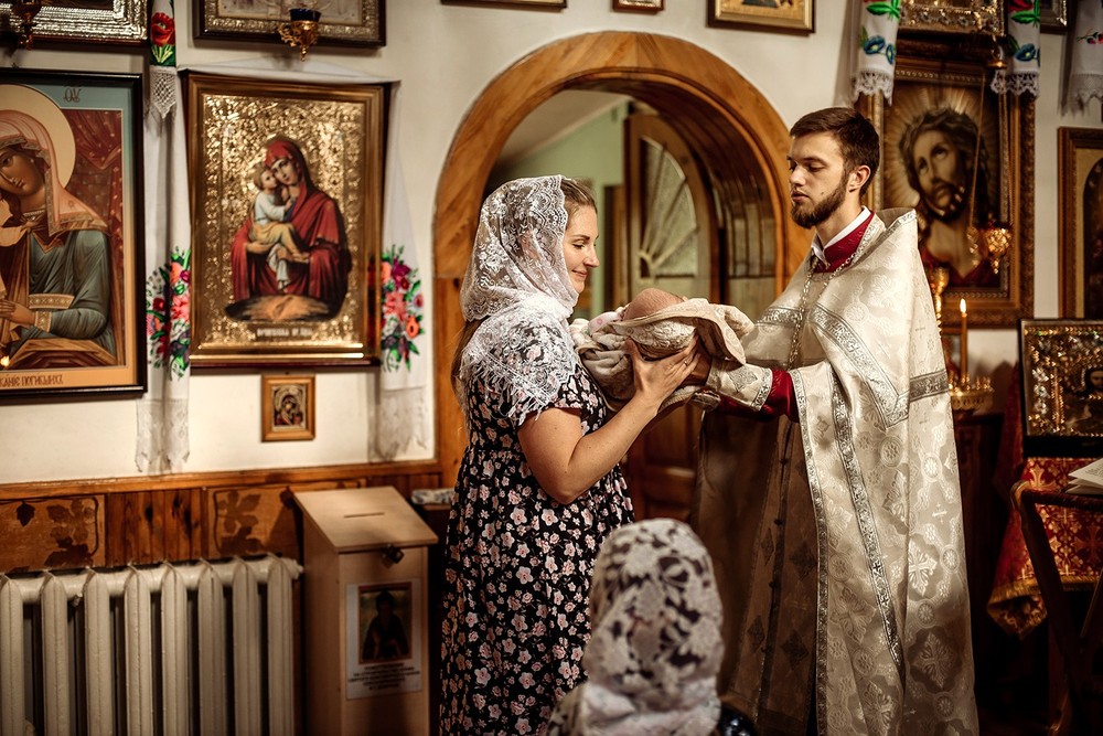 Фотосъемка крещения - Крещение двойни