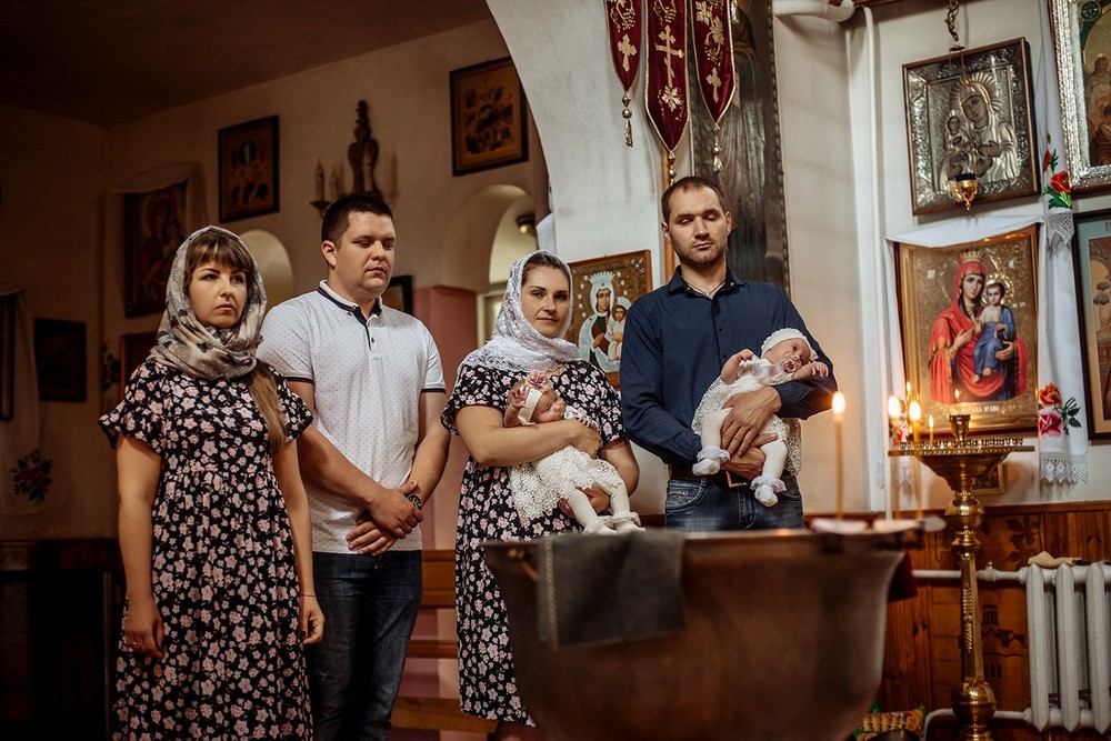 Фотосъемка крещения - Крещение двойни